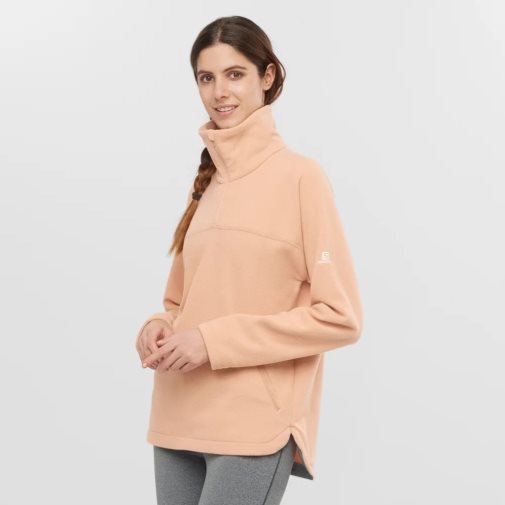 Coral Salomon Essential Cosy Fleece Women's Sweatshirt | PH 84123O